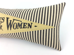 Votes for Women Vintage Inspired Pennant Pillow