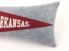 Load image into Gallery viewer, University of Arkansas Razorbacks Pennant Pillow