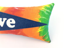 Load image into Gallery viewer, Love Pennant Pillow Retro Tie Dye