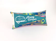 Load image into Gallery viewer, Happy Camper pennant pillow
