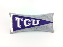 Load image into Gallery viewer, TCU Pennant Pillow