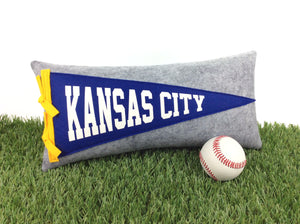 Kansas City Pennant Pillow