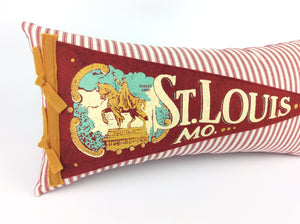St. Louis Missouri Vintage Inspired Pennant Pillow STL