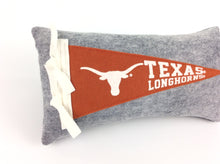 Load image into Gallery viewer, Texas Longhorns Pennant Pillow - Small 11 inches