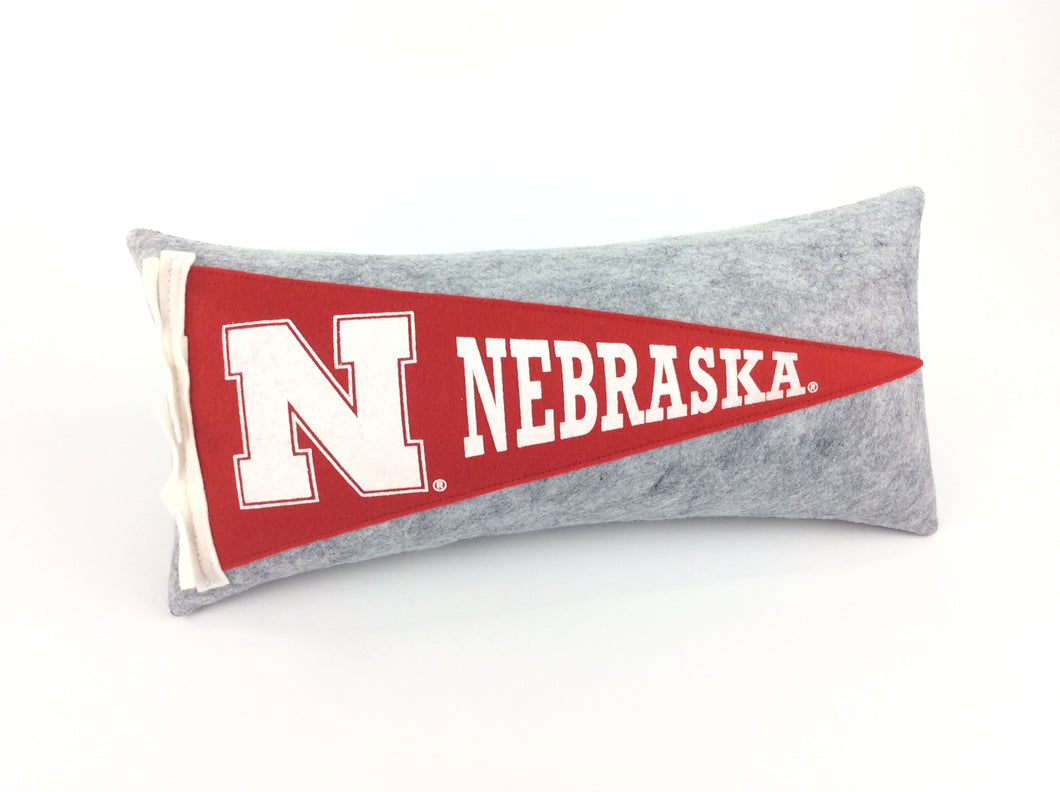 Nebraska Cornhuskers Pennant Pillow