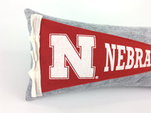 Load image into Gallery viewer, Nebraska Cornhuskers Pennant Pillow