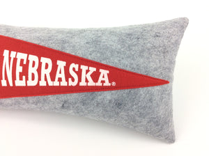 Nebraska Cornhuskers Pennant Pillow