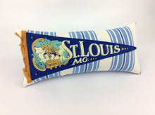 Load image into Gallery viewer, St. Louis Missouri Vintage Inspired Pennant Pillow STL