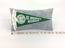 Load image into Gallery viewer, St. Joseph&#39;s Academy mini pennant pillow