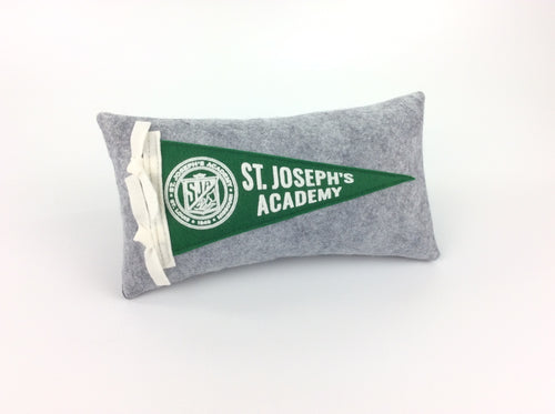 St. Joseph's Academy mini pennant pillow
