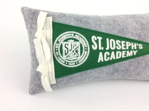St. Joseph's Academy mini pennant pillow