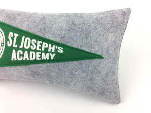 St. Joseph's Academy mini pennant pillow