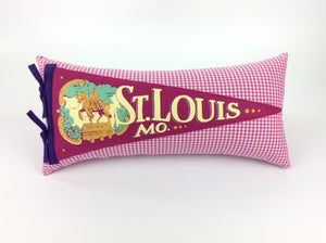 St. Louis Missouri Vintage Inspired Pennant Pillow STL