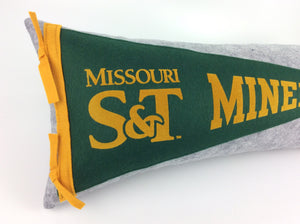 Missouri S&T Pennant Pillow -Large