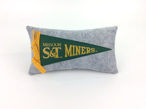 Missouri S&T Pennant Pillow - Small 11 inches