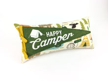 Load image into Gallery viewer, Happy Camper pennant pillow
