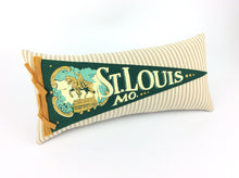 Load image into Gallery viewer, St. Louis Missouri Vintage Inspired Pennant Pillow STL