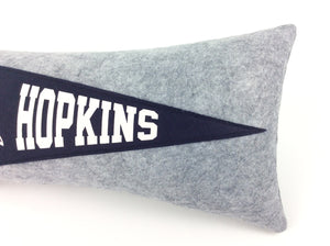Custom order for Sloan -- Johns Hopkins Pennant Pillow