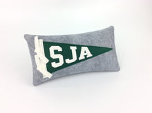 Load image into Gallery viewer, St. Joseph&#39;s Academy SJA mini pennant pillow