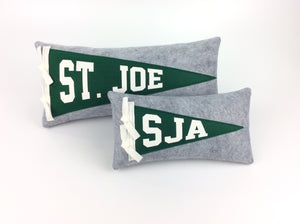St. Joseph's Academy SJA mini pennant pillow
