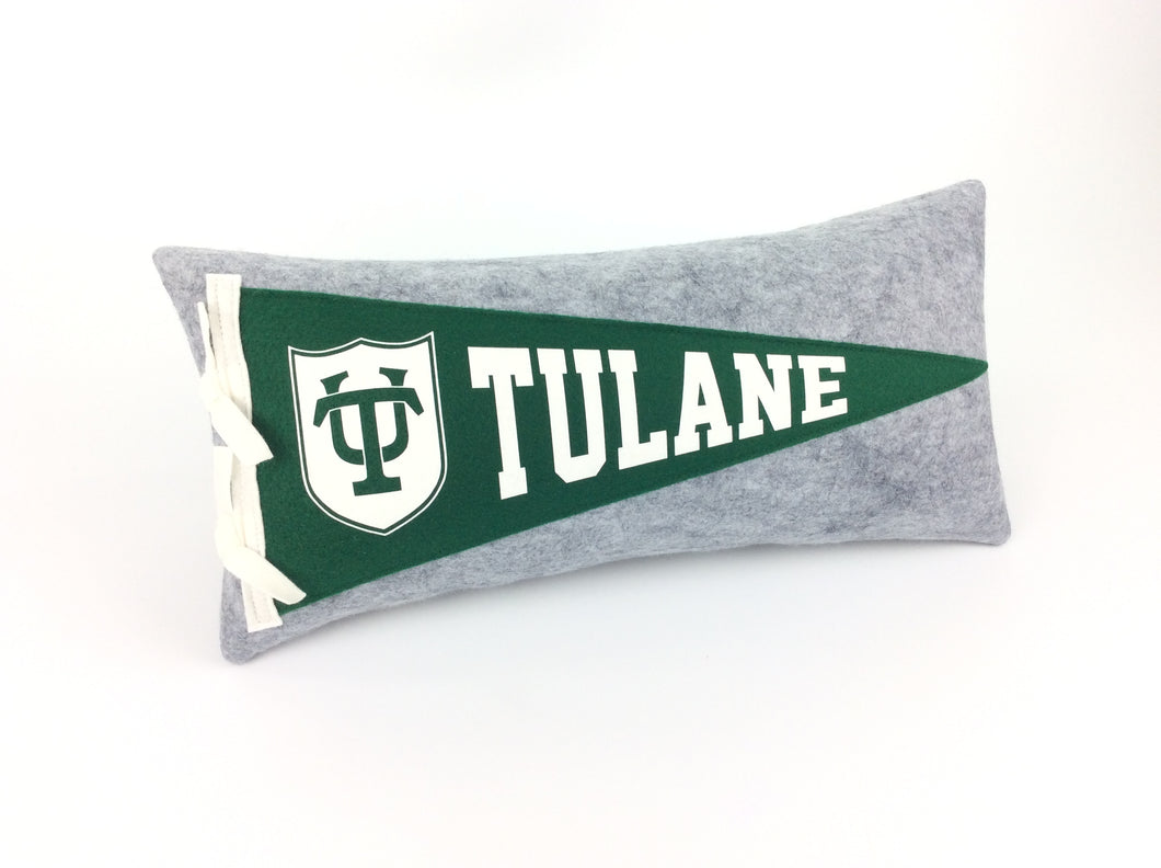Tulane Pennant Pillow