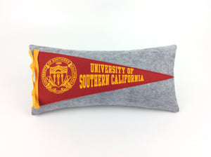 Custom order for Kristin -- USC Pennant Pillow