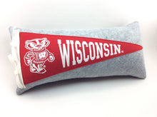 Load image into Gallery viewer, University of Wisconsin Badgers Pennant Pillow