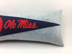 University of Mississippi Ole Miss Pennant Pillow