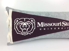 Load image into Gallery viewer, Missouri State University Bears Pennant Pillow