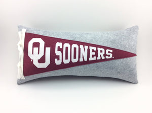 Oklahoma Sooners Pennant Pillow