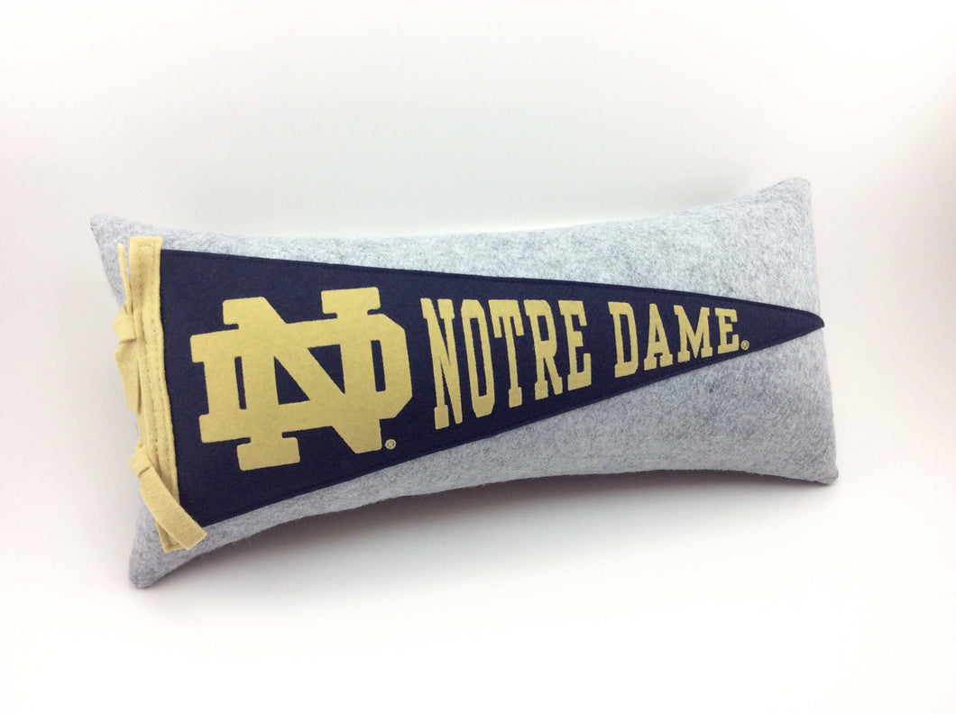 Notre Dame Fighting Irish ND Pennant Pillow