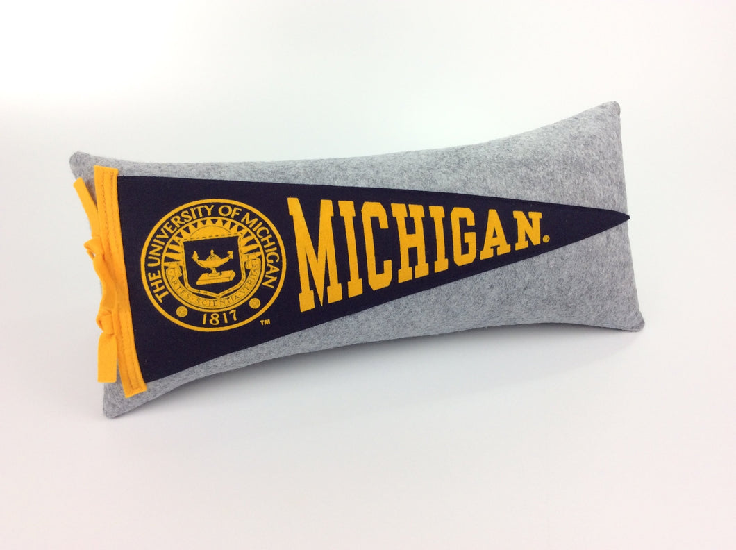 Michigan Wolverines Pennant Pillow
